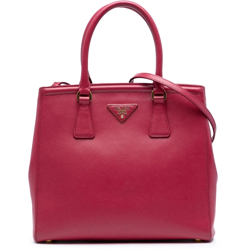 Prada Sac à bandoulière Saffiano Lux Parabole Satchel rot