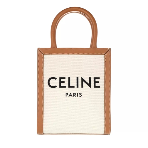 Celine Mini Vertical Logo Tote Bag Natural Tan Sporta