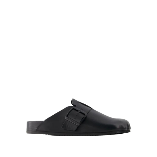 Balenciaga Loafer Sunday Slides - Leather - Black Black