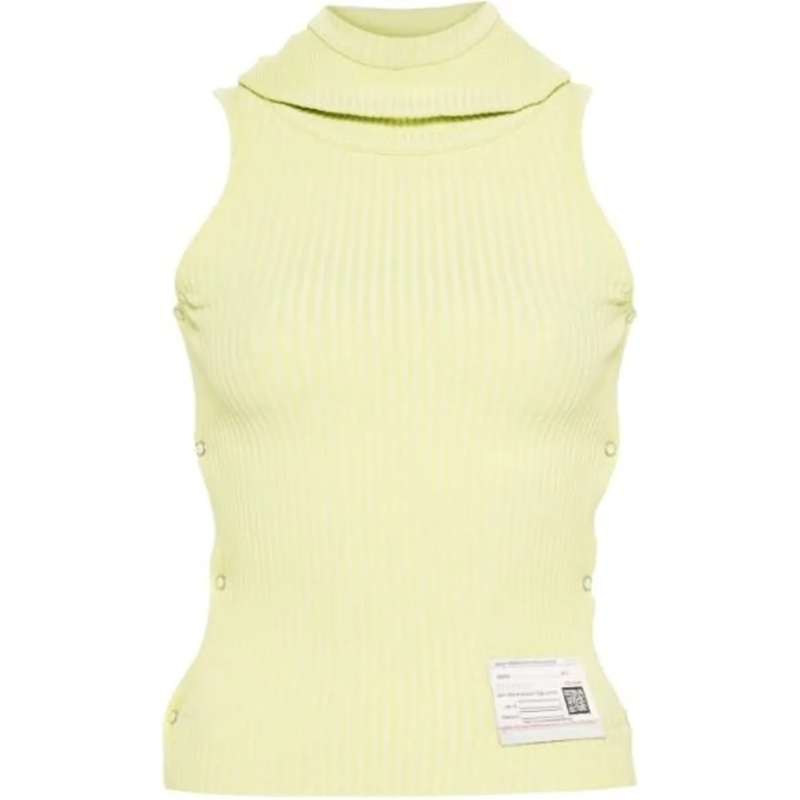 Maison Mihara Yasuhiro T-shirt Valaclava Vest Yellow gelb