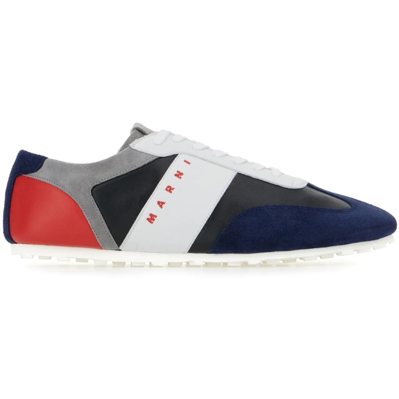 Marni Low-Top-Sneaker Marni Multicolor suede and leather sneakers mehrfarbig