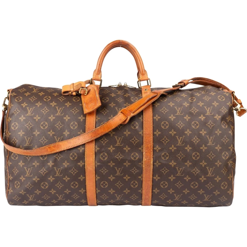 Louis Vuitton Tote Louis Vuitton Canvas Monogram Keepall 60 Bandoulie braun