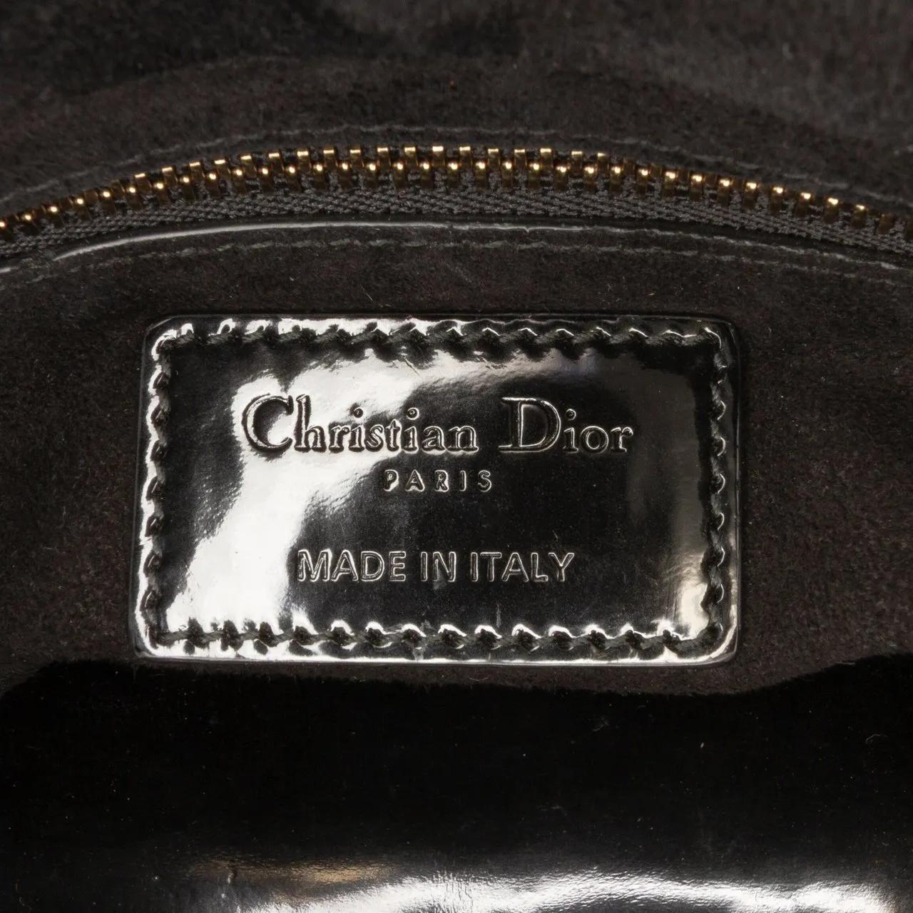 Thumbnail - Christian Dior Hobo Bags - Mini Patent Cannage Studded Supple Lady Dior - Gr. unisize - in Schwarz - für Damen