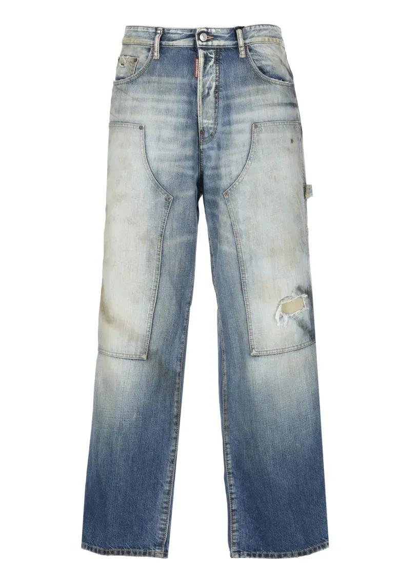 Thumbnail - Dsquared2 - Blue Loose Carpenter Jeans - Größe 46 - blau