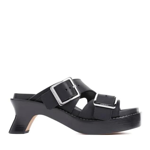 Loewe Sandalen & Sandaletten - Ease Heel Slide 90 Sandals - Gr. 36 (EU) - in Schwarz - für Damen