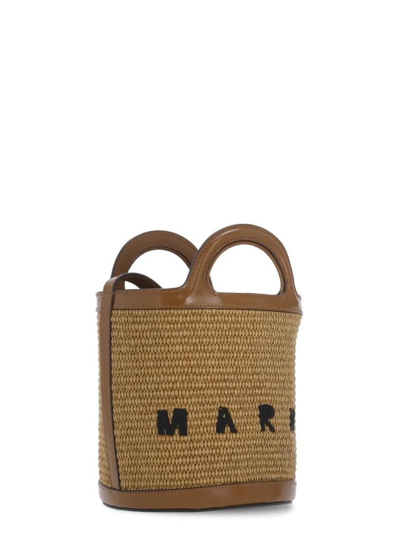 Marni Shoppers Tropicalia Shoulder Bag in bruin