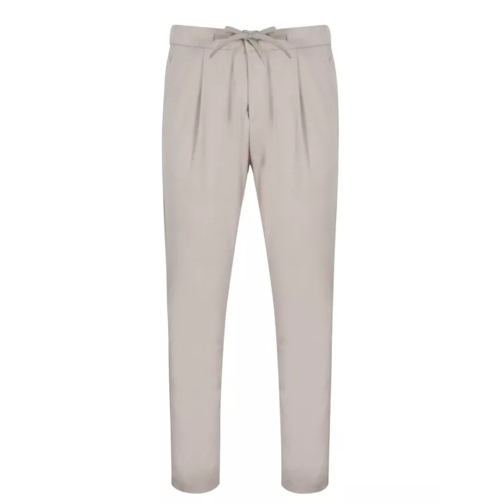 Herno Suede Effect Resort Trousers Neutrals 