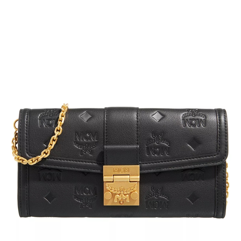 MCM Crossbody Bag Tracy Ebmn Lthr Woc Lrg Bk Black