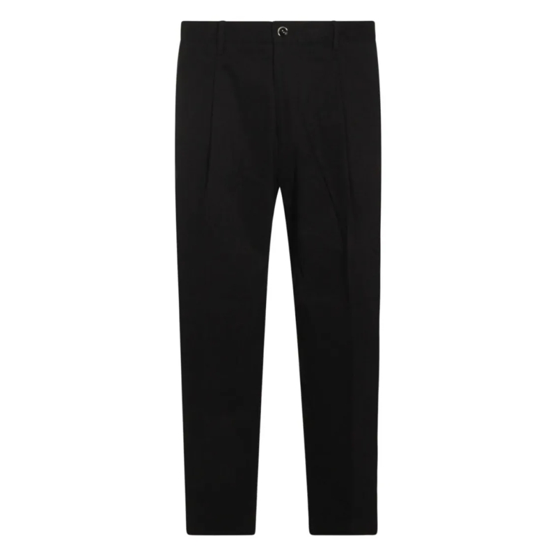 Nine In The Morning Chino Straight-Leg Tailored Trousers With Classic Waistb Black