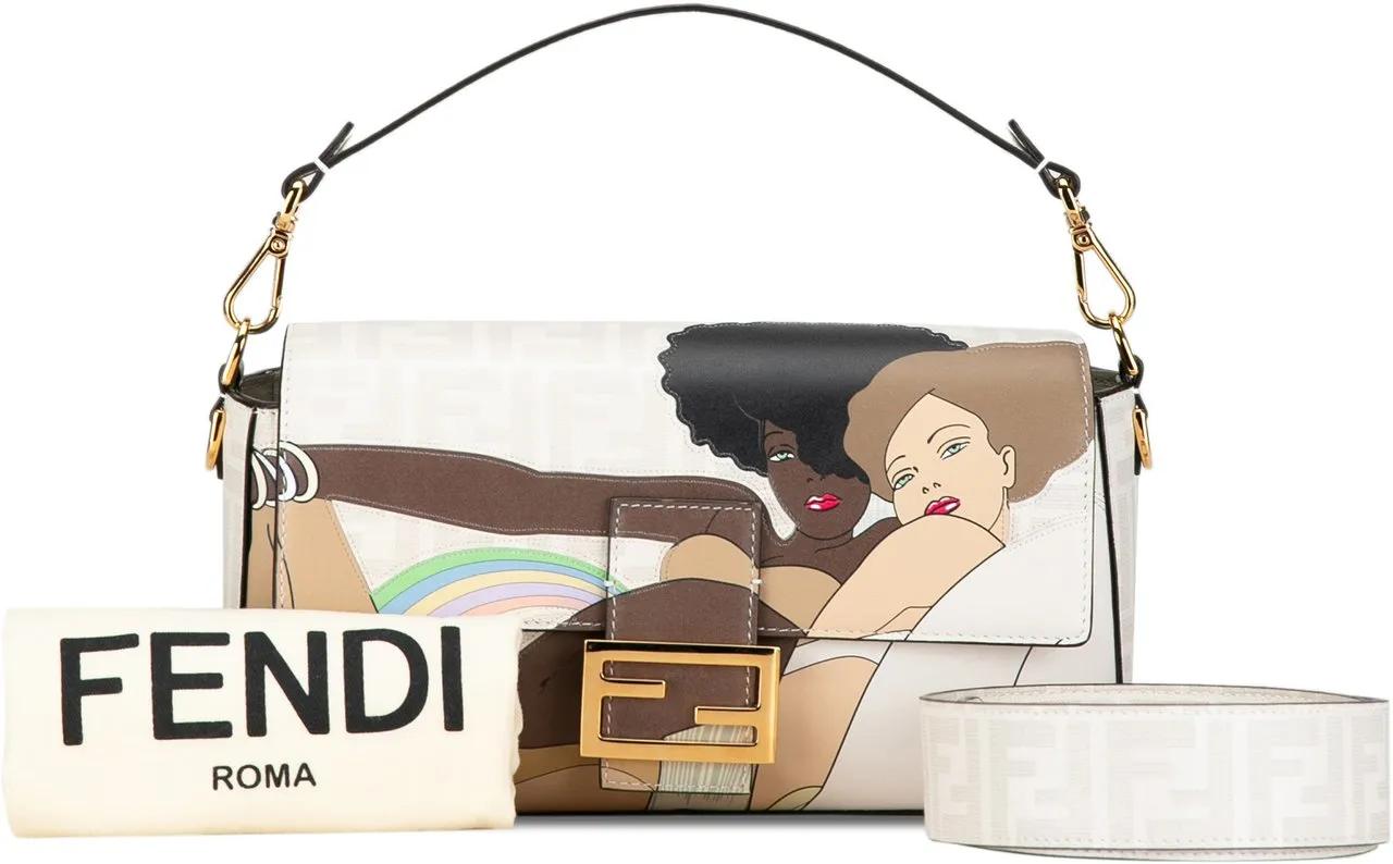 Thumbnail - Fendi Hobo Bags - Zucca Graphic Print Coated Canvas Bikini Girls Bag - Gr. unisize - in Weiß - für Damen