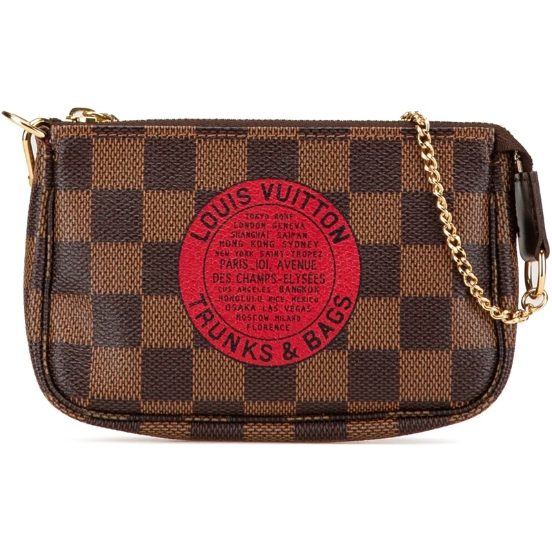 Louis Vuitton Fourre-tout Damier Ebene Trunks and Bags Mini Pochette Accesso braun