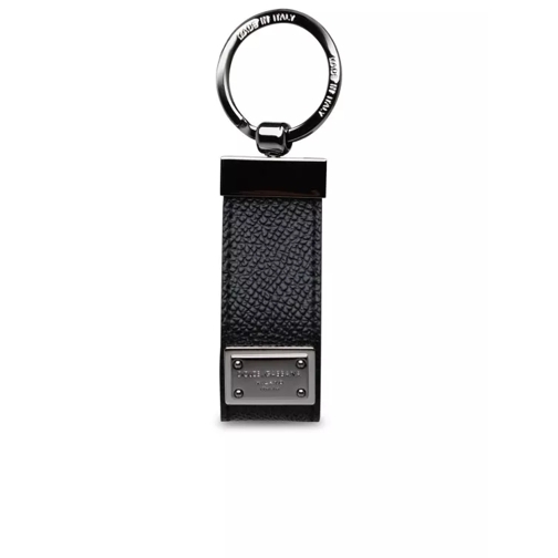 Dolce&Gabbana Black Leather Dauphine Keyring Black 