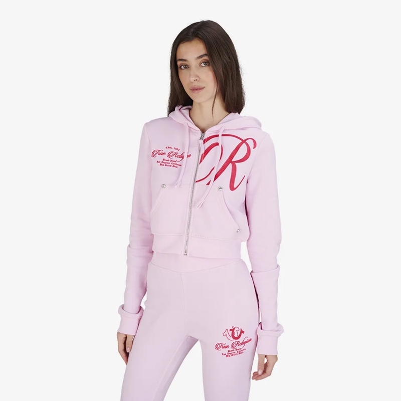True Religion Blouson Zip-Hoodie rosa(Image 6)
