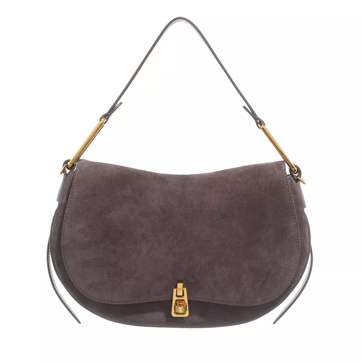 Coccinelle Magie Suede Bim Coffee Hobo Bag