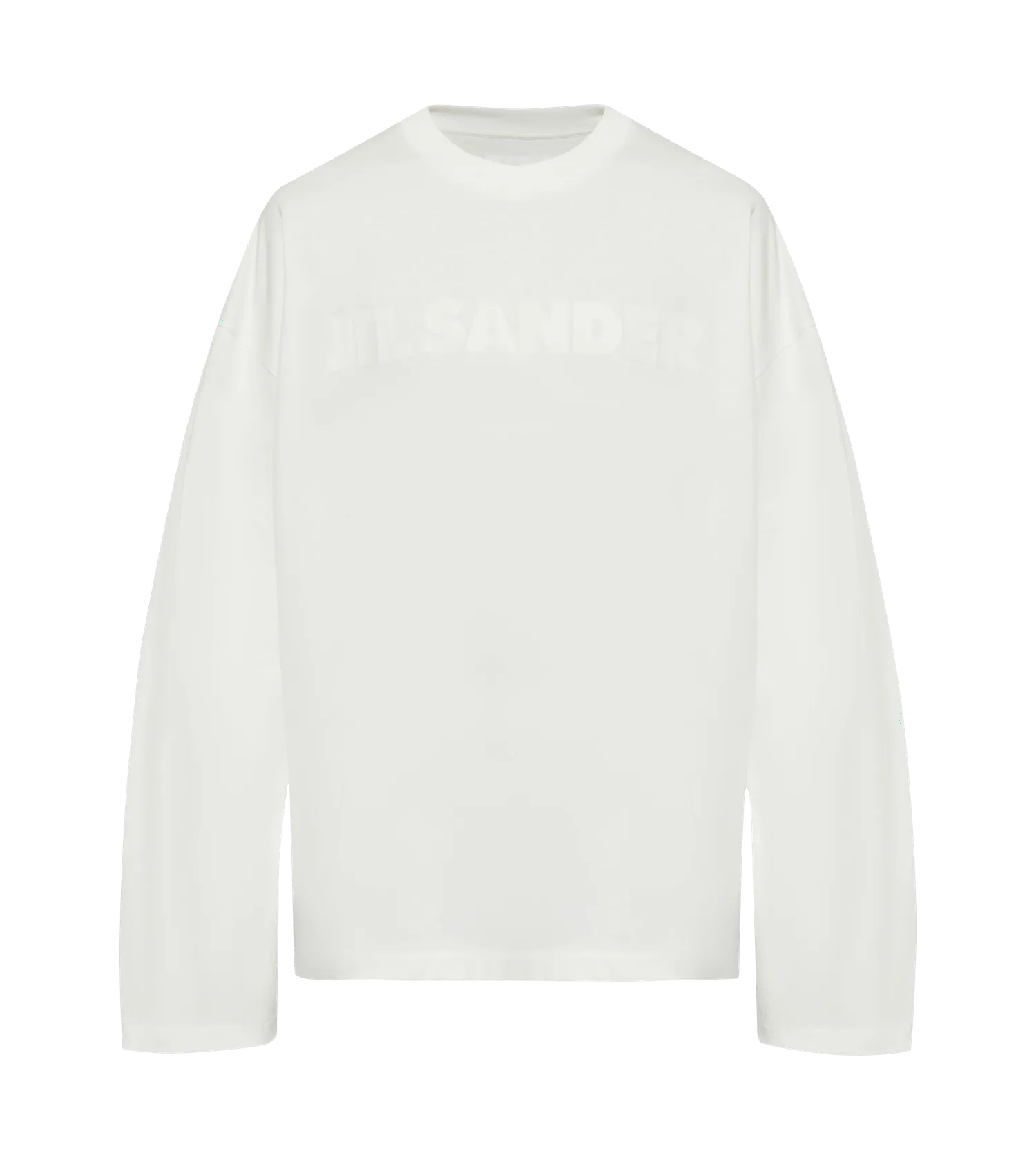 Jil Sander - Longsleeve mit Logo - Größe M - weiß