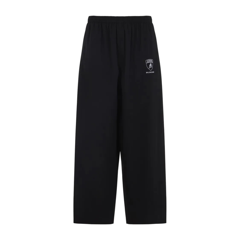 Balenciaga Jogginghose Relaxed Fit Wide Leg Trousers Black