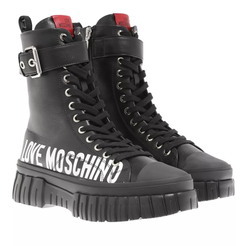 Love Moschino Sneakerd.Gomma55 Vit. Nero/Nero Veterschoenen