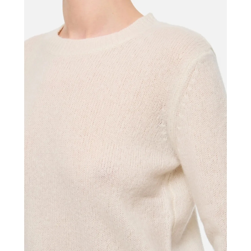 Lisa Yang Pullover Relaxed Fit Crew-Neck Knit Jumper With Subtle Ribb Neutrals (Image 4)