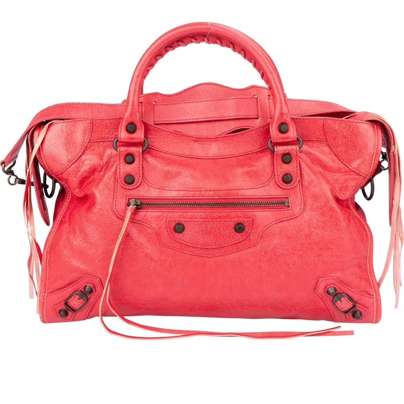 Balenciaga Schultertasche Balenciaga Leather Classic City Handbag rot