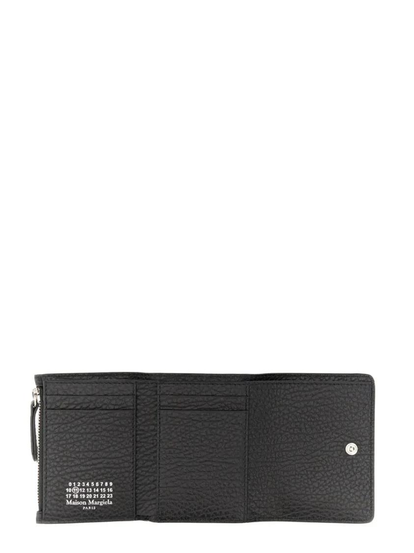 Thumbnail - Maison Margiela Portemonnaies - Compact Black Leather Wallet - Gr. unisize - in Schwarz - für Damen