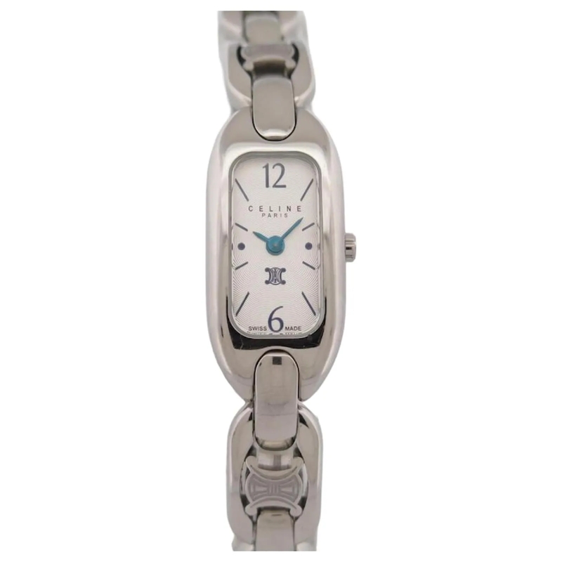 Celine Automatikuhr NEU UHR CELINE MACADAM TRIOMPHE 35 MM KLASSISCH QU silber