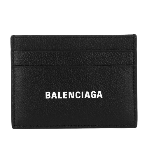 Balenciaga Credit Card Holder Grainy Leather Black/White Korthållare