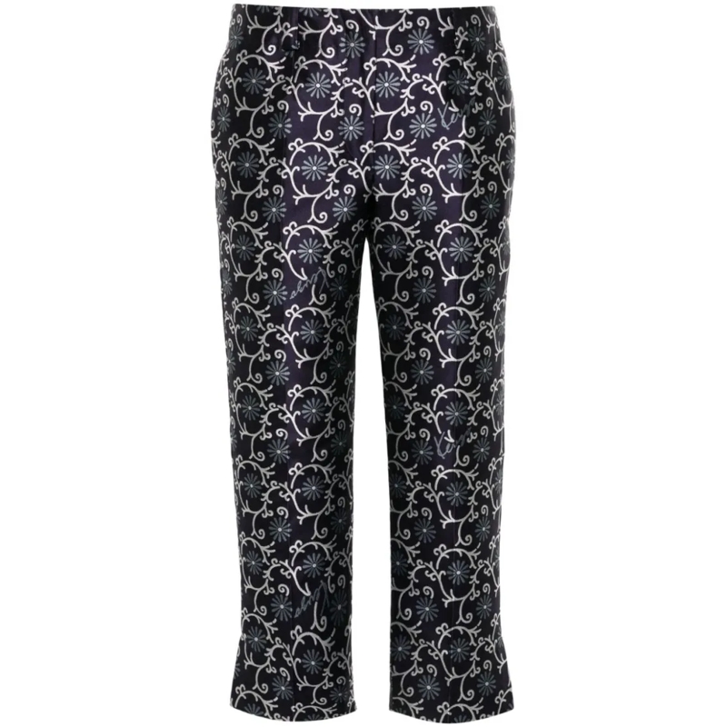 Kenzo  Midnight Blue Cropped Trousers Black