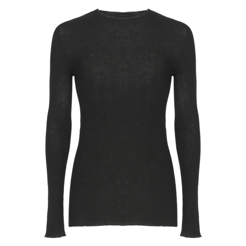 Rick Owens Virgin Wool Sweater Black Pull