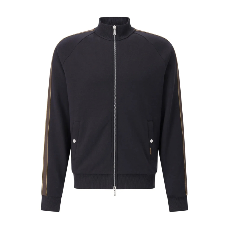 Moorer Blazer Sweatjacke Jaiden Felpa mit Streifen Dunkelblau