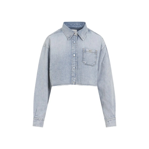 Givenchy Ice Blue Lyocell Shirt Blue Camicie