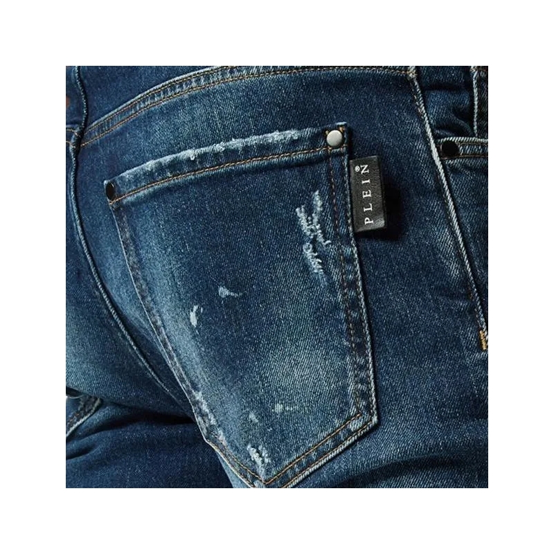 Philipp Plein Jeans mit geradem Bein Supergerader Schnitt jeansblau(Image 4)