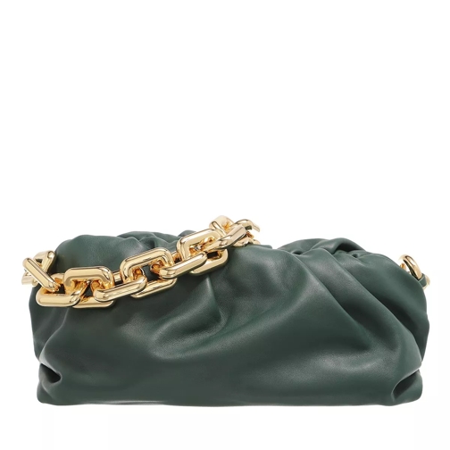 Bottega Veneta The Chain Medium Pouch Leather Raintree/Gold Pochette-väska