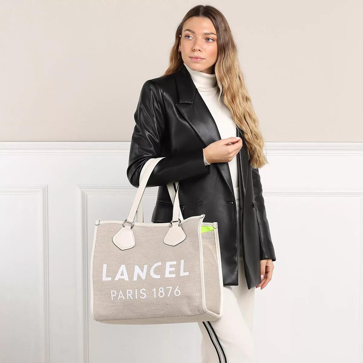 Lancel Summer Tote Natural White Shopping Bag