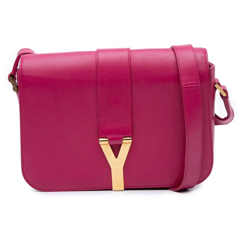 Saint Laurent Schultertasche Leather Chyc Y Ligne Crossbody rose