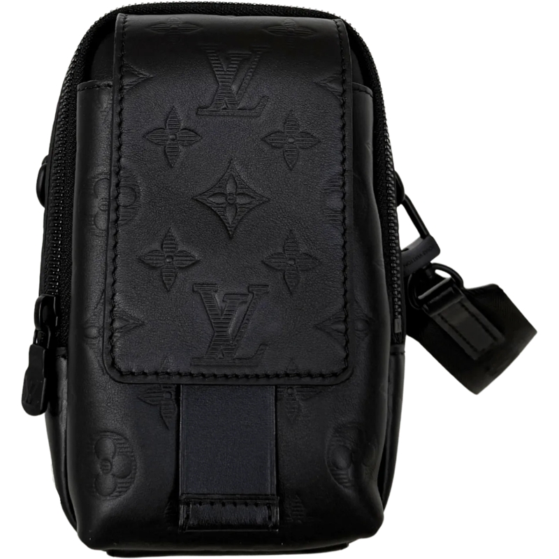 Louis Vuitton Schultertasche Louis Vuitton Double Phone Pouch NM M81323 Black F schwarz