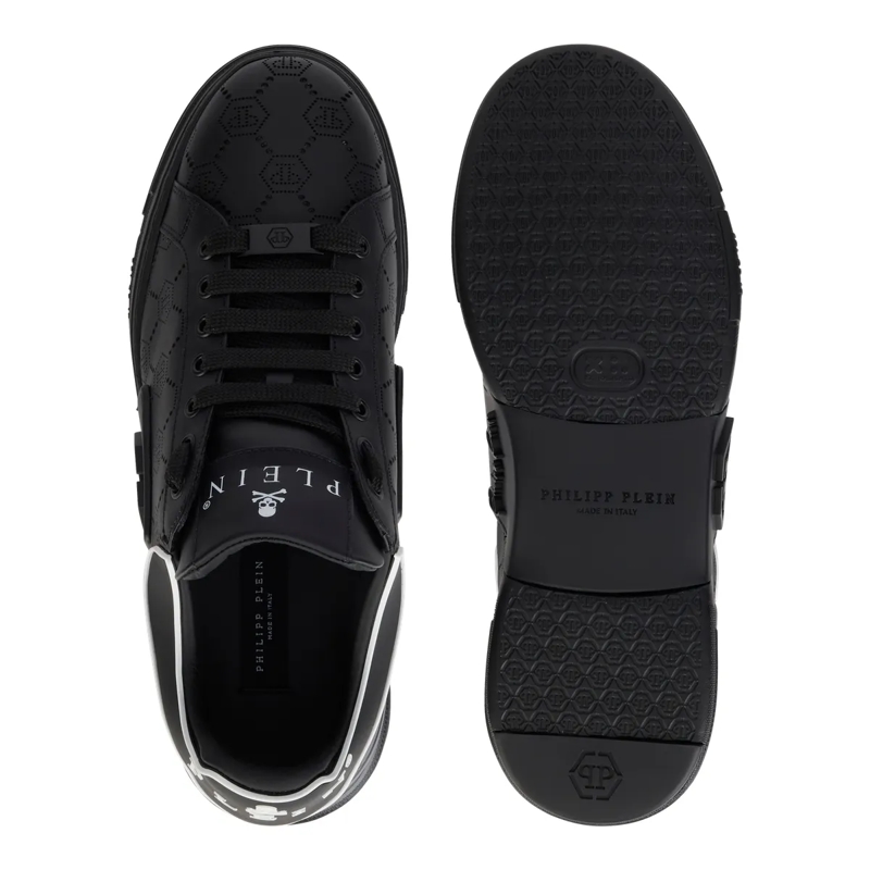 Philipp Plein Low-Top-Sneaker Lo-Top Turnschuhe Monogram schwarz(Image 4)