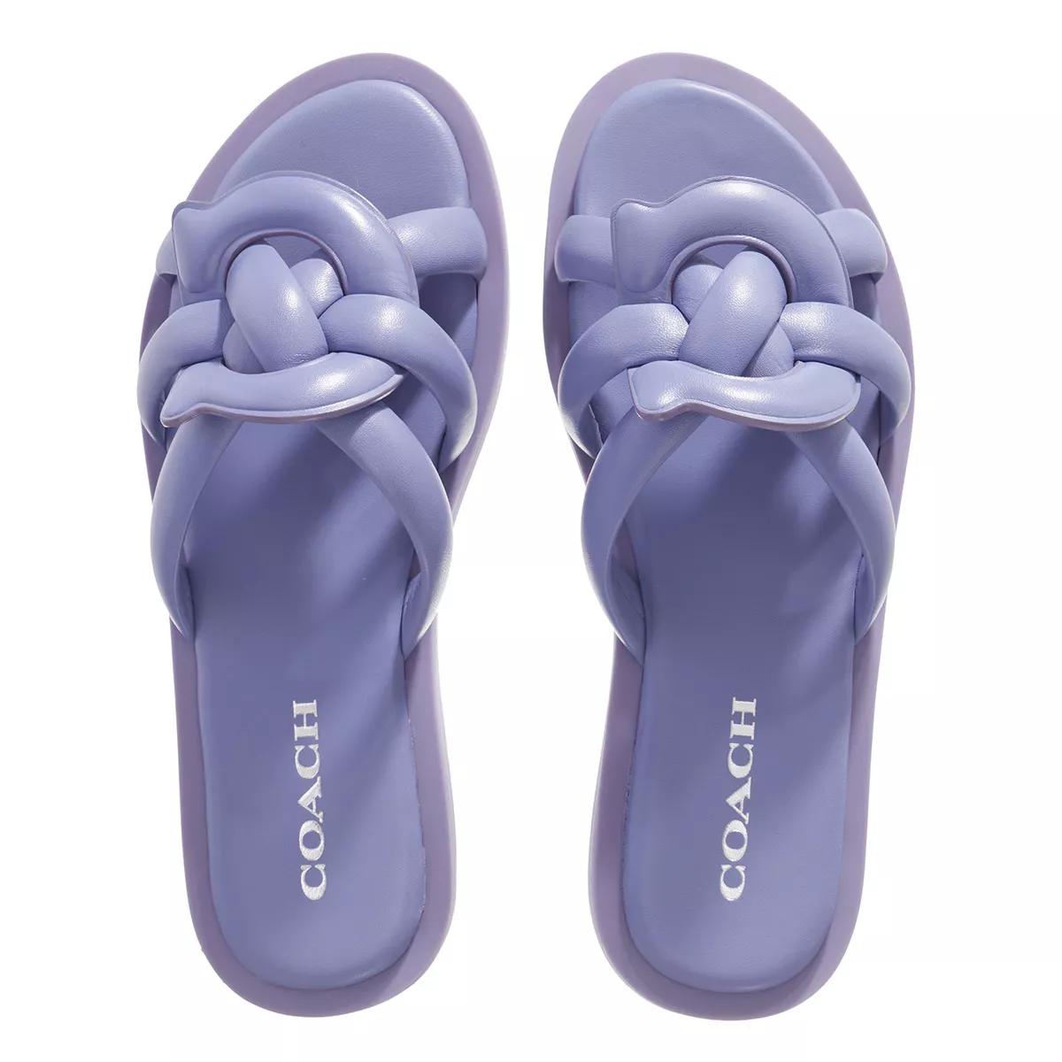 Coach Georgie Leather Sandal Light Violet Slide