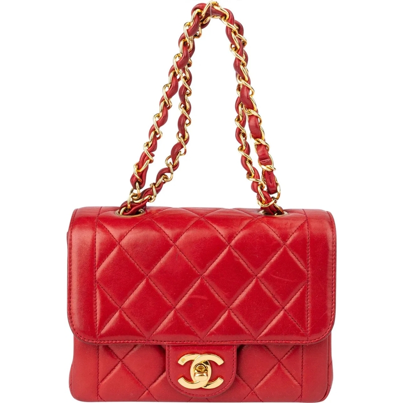 Chanel Tote Chanel Quilted Lambskin 24K Gold Single Flap Shoul rot
