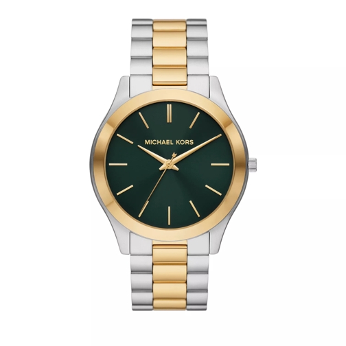 Michael Kors Slim Runway Three-Hand Stainless Steel Watch Two-Tone Quartz Horloge