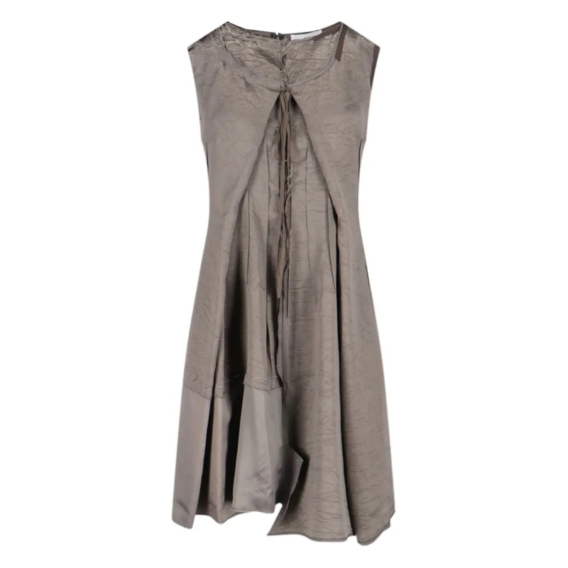 Maison Margiela Midi-jurk Midi "Anonimity Of The Lining" Dress – Taupe Brown