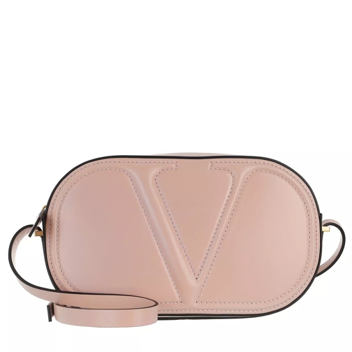 Valentino Garavani V Logo Crossbody Bag Calf Rose Quartz Crossbody Bag