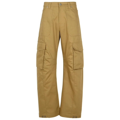 Golden Goose Beige Cotton Blend Cargo Pants Brown 