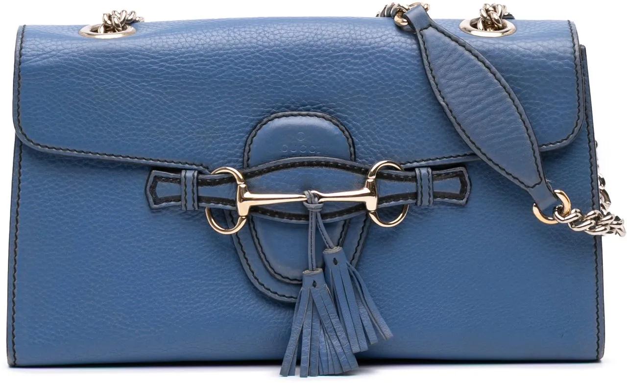 Gucci Hobo Bags - Medium Leather Emily Shoulder Bag - Gr. unisize - in Blau - für Damen