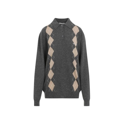 Miu Miu  Slate Grey Cashmere Polo Grey