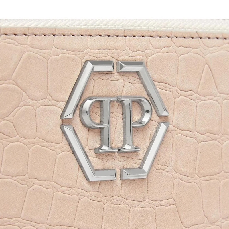 Philipp Plein Portemonnaie mit Zip-Around-Reißverschluss Mid-Zip Brieftasche beige(Image 2)