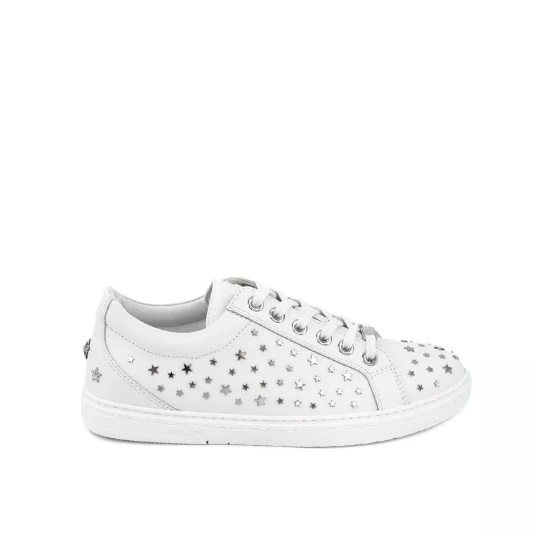 Jimmy Choo Lage-top sneaker Cash Star Leather Sneakers White
