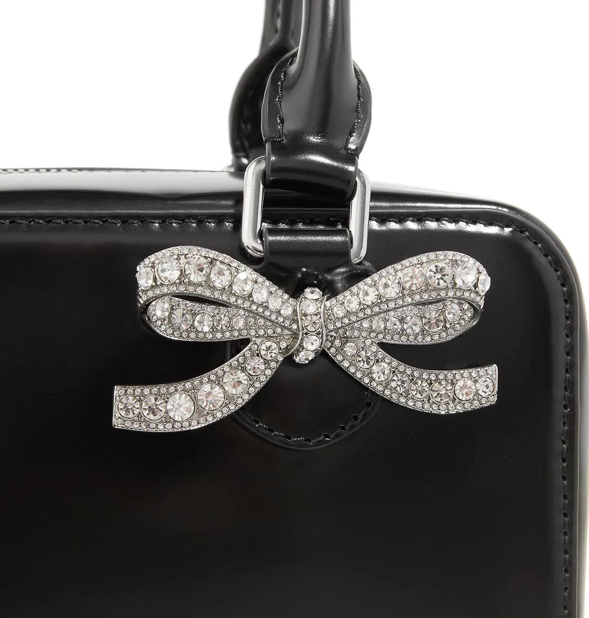 self-portrait Crossbody bags Black Leather Mini Tote Bag in zwart
