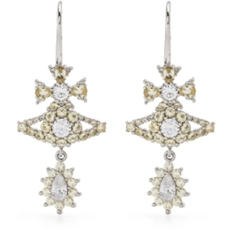 Vivienne Westwood Creolen Masha Earrings Platinum/yellow gelb