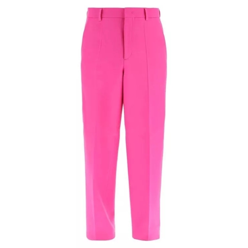 Valentino Wool And Silk Pants Pink Pantaloni