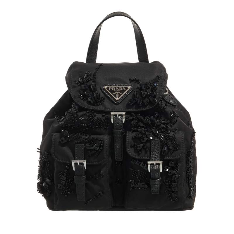 Prada Minitasche Nylon Mini Backpack Nero
